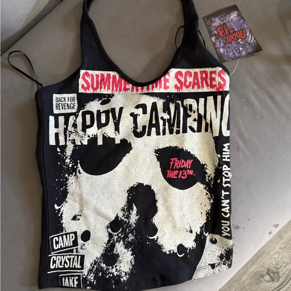Black and White Graphic Tank Top Friday the 13th tank top!!! Last unique piece